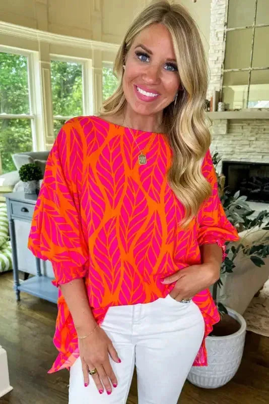 Island Breeze Puff Sleeve Blouse-2