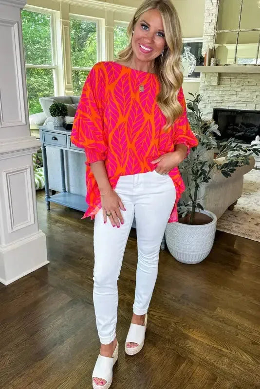 Island Breeze Puff Sleeve Blouse-4